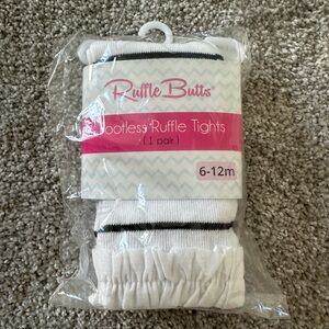 Ruffle Butts Black and white Footless Ruffle Tights